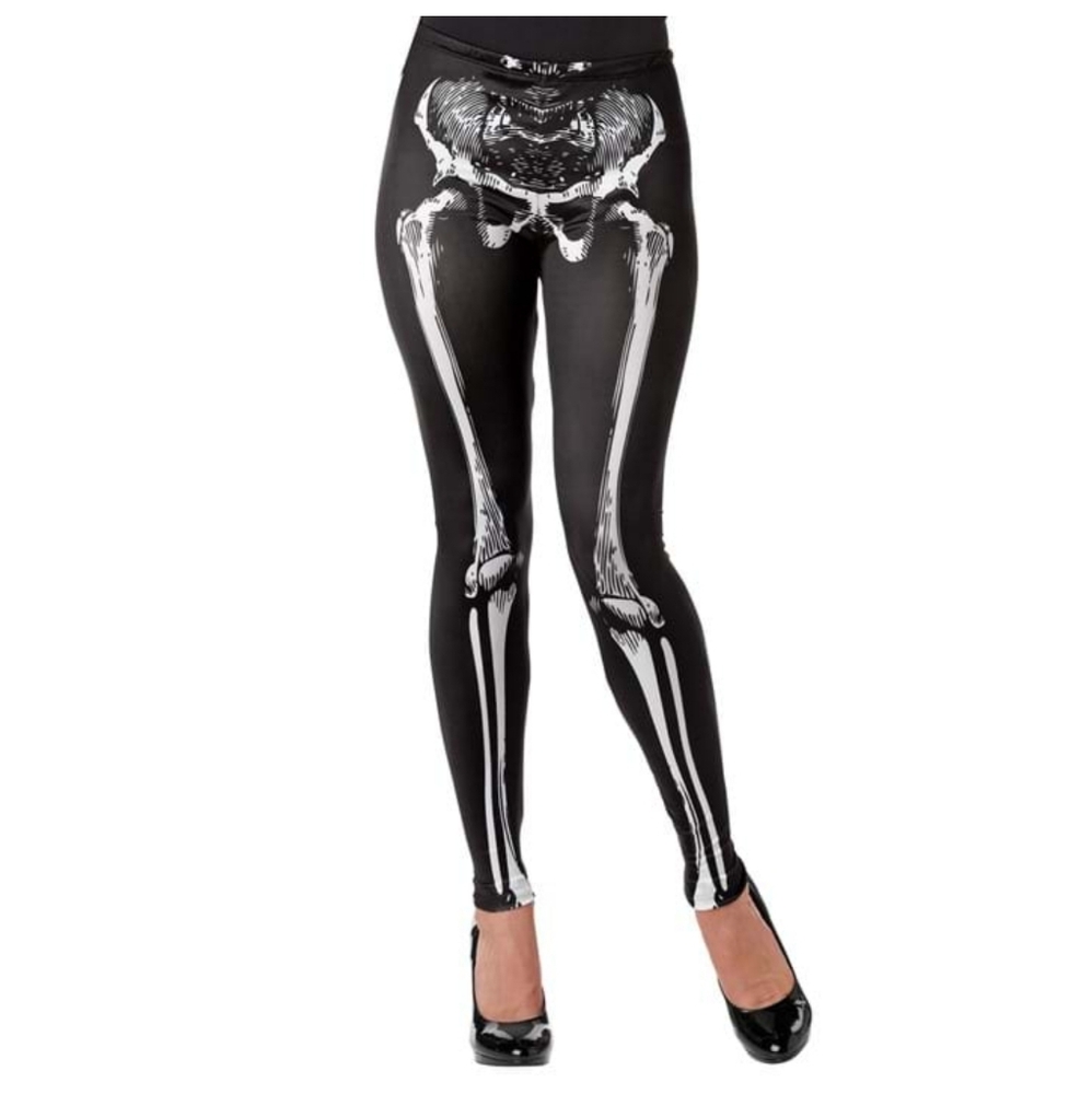 Black Skeleton Leggings for Women